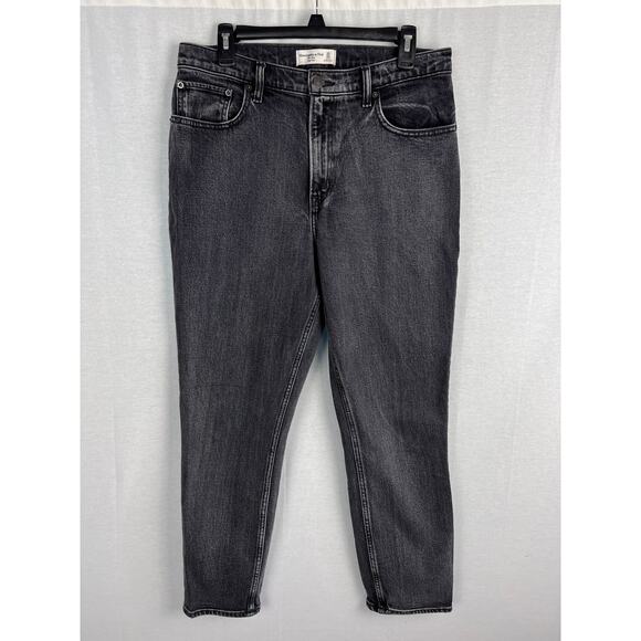 Abercrombie and Fitch Jeans Mom High Rise Grunge Indie Vanguard Biker Edgy Fall - Picture 1 of 6